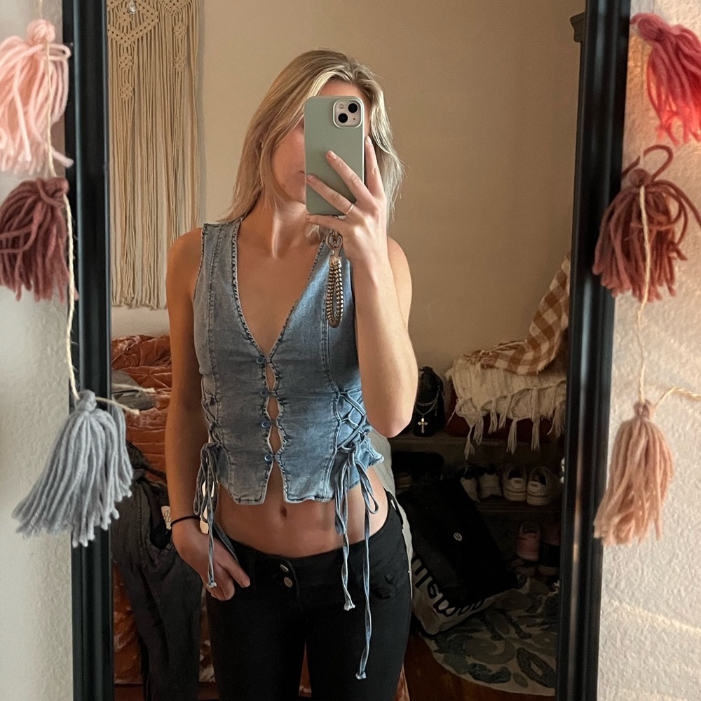 Denim Vest top